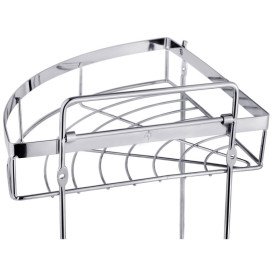 Полиця для ванної кімнати Kroner KRM Rizze-ACC329-2 кутова метал хром CV022913