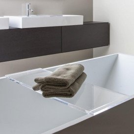 Полиця для ванної Laufen Kartell 75 см пластик прозорий H3853320840001