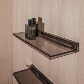 Полочка для ванной Laufen Kartell Shellfish 45 см пластик серый H3853300850001