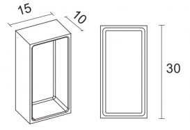 Полочка для ванной Riho Solid Alcove 15x30 искусственный камень белый матовый AS10005