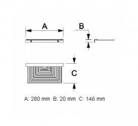 Поличка для ванної Sonia Contract-Hospitality латунь хром 153282