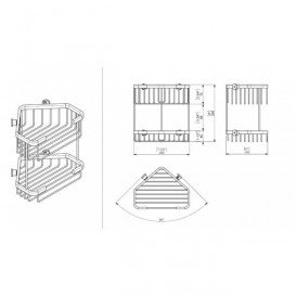 Полочка для ванной Sonia Contract-Hospitality угловая хром 060795
