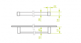 Полотенцедержатель для душевой кабины Radaway черный WRG54