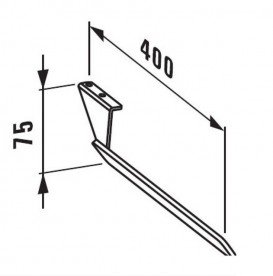 Полотенцедержатель для раковины Laufen Palace New левый хром H3817070040001