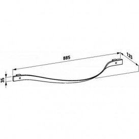 Полотенцедержатель для раковини Laufen Palace хром H3817040040001