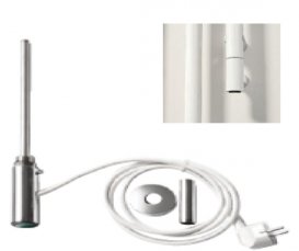 Полотенцесушитель электрический с тэном скрытого подключения на кнопке, цвет хром Scirocco Laguna LAG 12x50E+KTE CR