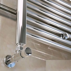 Полотенцесушитель электрический с тэном скрытого подключения на кнопке, цвет хром Scirocco Laguna LAG 12x50E+KTE CR