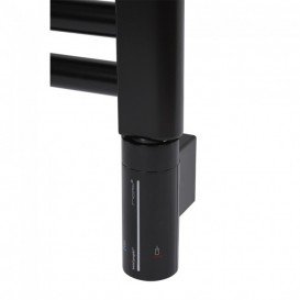 Полотенцесушитель електричний Zehnder Virando з теном HOTS з проводом чорний матовий AB-120-050-9017-HOTS-SC