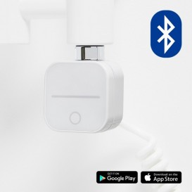 Полотенцесушитель електричний Zehnder Virando з теном NEX з проводом білий AB-120-050-9016-NEX-SC