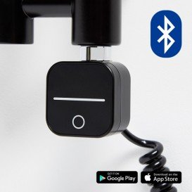 Полотенцесушитель электрический Zehnder Virando с тэном NEX с проводом черный матовый AB-120-050-9017-NEX-SC