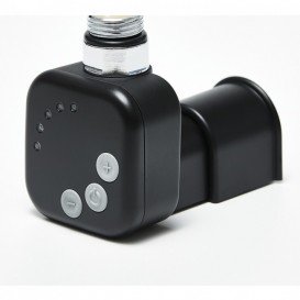 Полотенцесушитель электрический Zehnder Virando с тэном HEC скрытого монтажа черный матовый AB-080-050-9017-HEC-HID