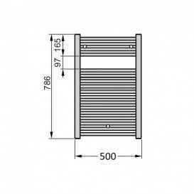 Полотенцесушитель електричний Zehnder Virando з теном NEX з проводом білий AB-080-050-9016-NEX-SC