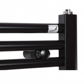 Полотенцесушитель электрический Zehnder Virando с тэном NEX скрытого монтажа черный матовый AB-080-050-9017-NEX-HID