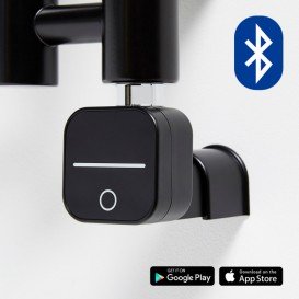 Полотенцесушитель электрический Zehnder Virando с тэном NEX скрытого монтажа черный матовый AB-080-050-9017-NEX-HID