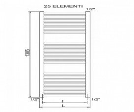 Рушникосушарка водяна Cordivari RDT Lisa 22 Curvo 50х140 см сталь білий 3551646101050