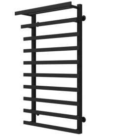 Полотенцесушитель водяной Deffi Agata П10 400x1000 нижнее подключение черный A.AG.100.40.10.B.A