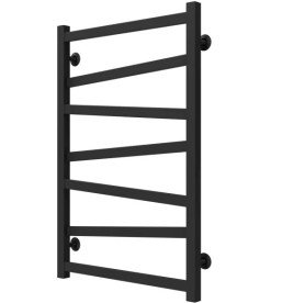 Полотенцесушитель водяной Deffi Alpha П7 500х800 боковое левое подключение черный A.AL.80.50.7.B.B