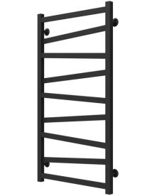 Полотенцесушитель водяной Deffi Alpha П9 500х1000 нижнее подключение черный A.AL.100.50.9.B.A