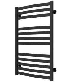 Полотенцесушитель водяной Deffi Dexter П12 500х800 нижнее подключение черный A.DR.80.50.12.B.A