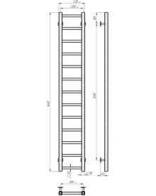 Сушка для рушників водяна Deffi Forest П13 200х1400 нижнє підключення білий A.FR.140.20.13.W.A