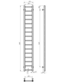 Полотенцесушитель водяной Deffi Forest П16 200х1600 боковое правое подключение белый A.FR.160.20.16.W.C