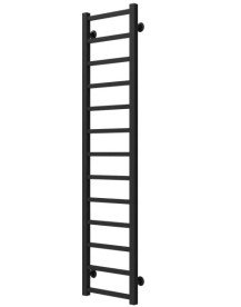 Полотенцесушитель водяной Deffi Forest П13 400х1400 нижнее подключение черный A.FR.140.40.13.B.A