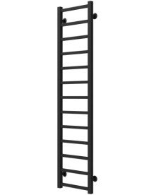 Полотенцесушитель водяной Deffi Forest П13 400х1400 боковое правое подключение черный A.FR.140.40.13.B.C