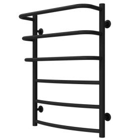 Сушка для рушників водяна Deffi Каскад Дуга П6 500х700 нижнє підключення чорний C.KD.70.50.6.B.A