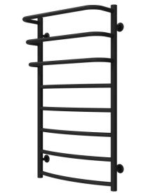 Сушка для рушників водяна Deffi Каскад Дуга П8 500х900 бічне праве підключення чорний C.KD.90.50.8.B.C