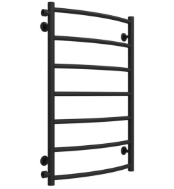 Полотенцесушитель водяной Deffi Классик П7 500х800 боковое левое подключение черный C.DK.80.50.7.B.B