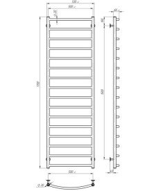 Полотенцесушитель водяной Deffi Классик П16 500х1700 боковое правое подключение хром C.DK.170.50.16.C.C