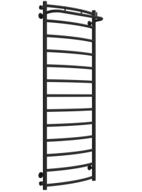 Полотенцесушитель водяной Deffi Классик N П13 500х1400 боковое левое подключение черный C.KN.140.50.13.B.B