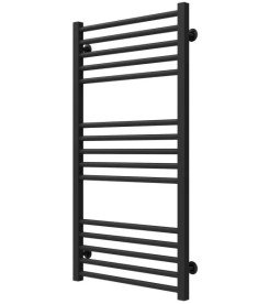 Полотенцесушитель водяной Deffi Lima П15 500х1000 нижнее подключение черный A.LI.100.50.15.B.A
