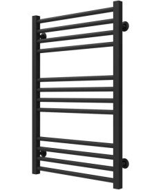 Полотенцесушитель водяной Deffi Lima П12 600х800 боковое левое подключение черный A.LI.80.60.12.B.B
