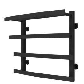 Сушка для рушників водяна Deffi Lotos П4 400х500 бічне ліве підключення чорний A.LO.50.40.4.B.B