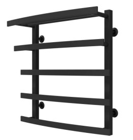 Сушка для рушників водяна Deffi Lotos П5 400х600 бічне ліве підключення чорний A.LO.60.40.5.B.B