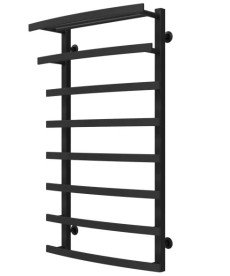 Сушка для рушників водяна Deffi Lotos П8 500х1000 бічне ліве підключення чорний A.LO.100.50.8.B.B