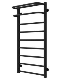 Сушка для рушників водяна Deffi Lux Hotel П9 400х1000 бічне ліве підключення чорний A.LH.100.40.9.B.B
