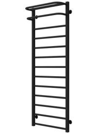 Полотенцесушитель водяной Deffi Lux Hotel П13 600х1400 боковое левое подключение черный A.LH.140.60.13.B.B