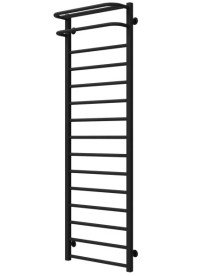 Полотенцесушитель водяной Deffi Lux Hotel П15 600х1600 боковое левое подключение черный A.LH.160.60.15.B.B