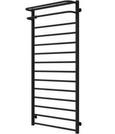 Сушка для рушників водяна Deffi Lux Hotel П14 700х1500 нижнє підключення чорний A.LH.150.70.14.B.A