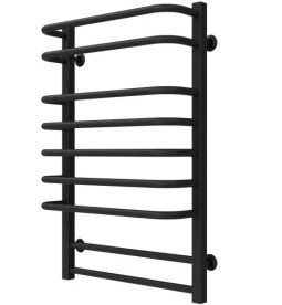 Полотенцесушитель водяной Deffi Lux П9 400х800 боковое левое подключение черный A.LU.80.40.9.B.B