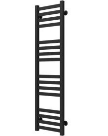 Полотенцесушитель водяной Deffi Magnus П16 300х1200 нижнее подключение черный A.MA.120.30.16.B.A