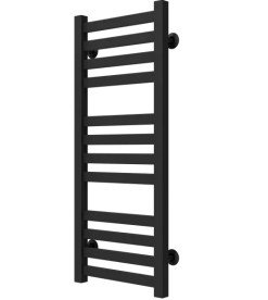 Полотенцесушитель водяной Deffi Magnus П12 400х800 боковое левое подключение черный A.MA.80.40.12.B.B