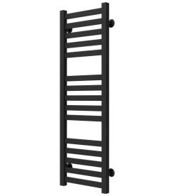 Полотенцесушитель водяной Deffi Magnus П15 400х1000 боковое левое подключение черный A.MA.100.40.15.B.B