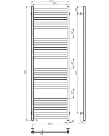Полотенцесушитель водяной Deffi Magnus П20 500х1600 нижнее подключение белый A.MA.160.50.20.W.A