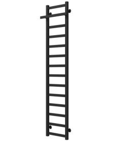 Сушка для рушників водяна Deffi Nicolе П14 300х1600 бічне ліве підключення чорний A.NI.160.30.14.B.B