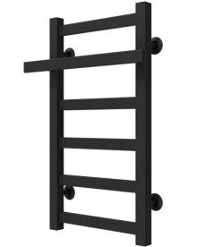 Сушка для рушників водяна Deffi Nicolе П6 400х600 бічне праве підключення чорний A.NI.60.40.6.B.C