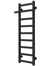 Сушка для рушників водяна Deffi Nicolе П9 400х1000 бічне ліве підключення чорний A.NI.100.40.9.B.B