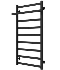 Полотенцесушитель водяной Deffi Nicolе П9 500х1000 боковое левое подключение черный A.NI.100.50.9.B.B
